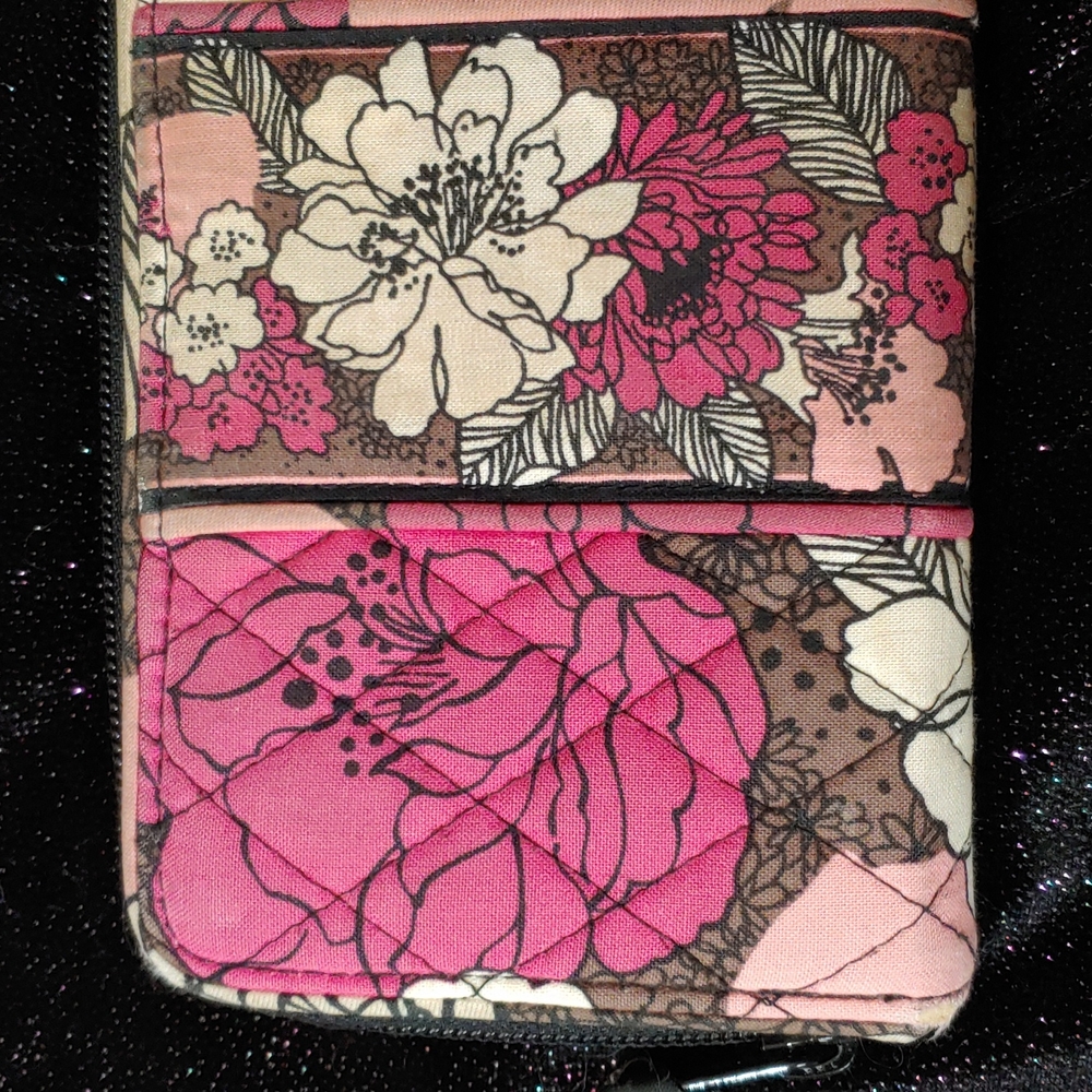 Vera Bradley Mocha Rouge Large Wallet - Picture 6 of 16